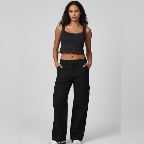 Double Zero Pants - Double Zero NWT Women's Black Cargo Jeans in Lovely Large and Spicy Small